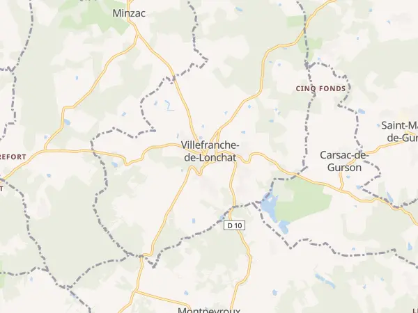 Plan de Villefranche-de-Lonchat