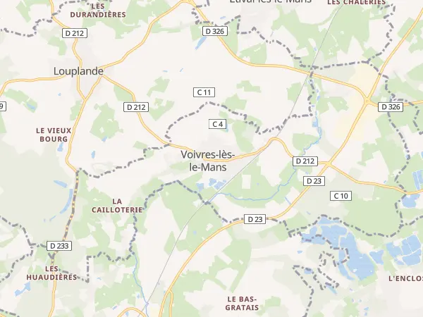 Plan de Voivres-lès-le-Mans