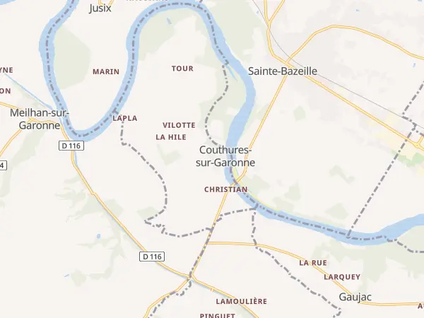 Plan de Couthures-sur-Garonne