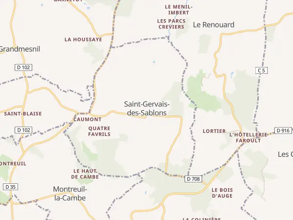 Plan de Saint-Gervais-des-Sablons
