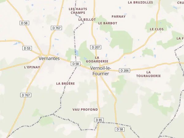 Plan de Vernoil-le-Fourrier