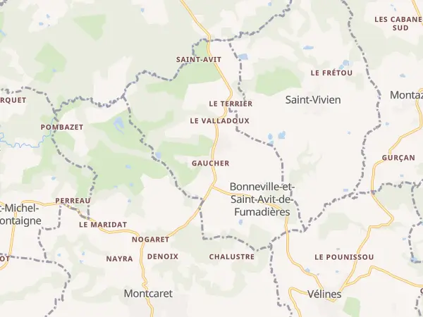 Plan de Bonneville-et-Saint-Avit-de-Fumadières