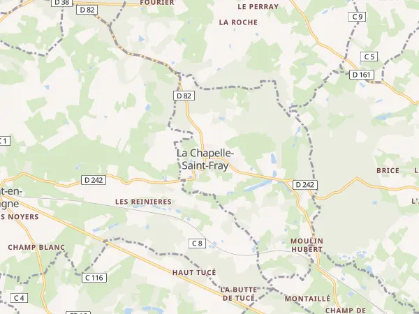 Plan de La Chapelle-Saint-Fray