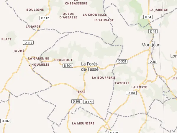 Plan de La Forêt-de-Tessé