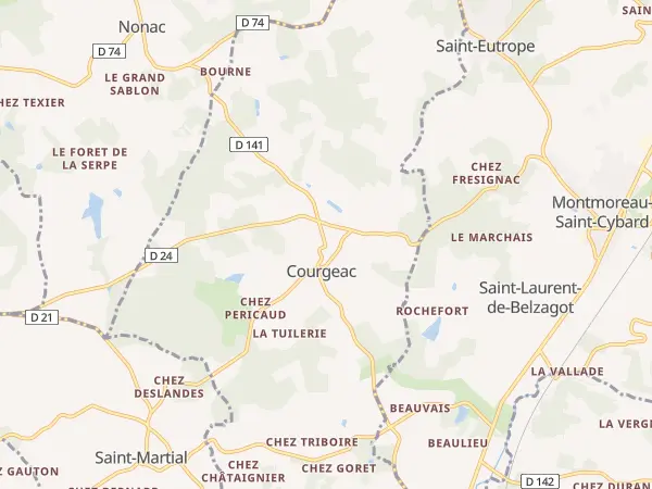 Plan de Courgeac