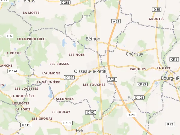 Plan de Oisseau-le-Petit