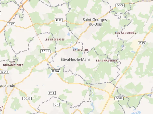 Plan de Étival-lès-le-Mans