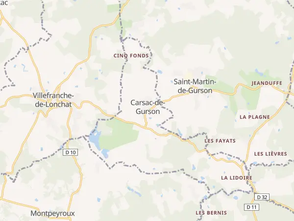 Plan de Carsac-de-Gurson