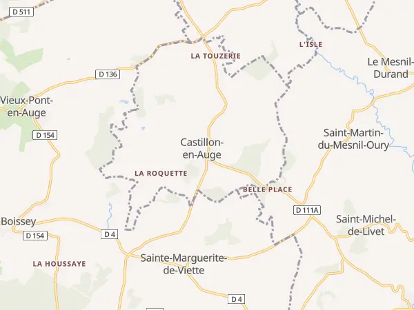 Plan de Castillon-en-Auge