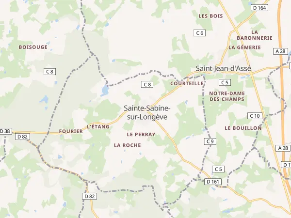 Plan de Sainte-Sabine-sur-Longève