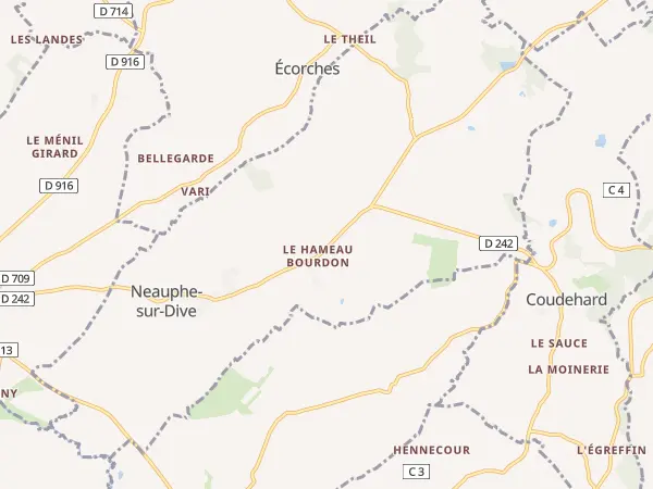 Plan de Neauphe-sur-Dive