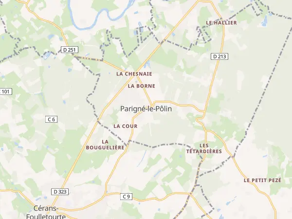Plan de Parigné-le-Pôlin