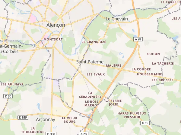 Plan de Saint-Paterne - Le Chevain