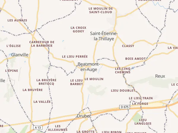 Plan de Beaumont-en-Auge
