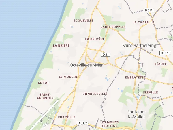 Plan de Octeville-sur-Mer