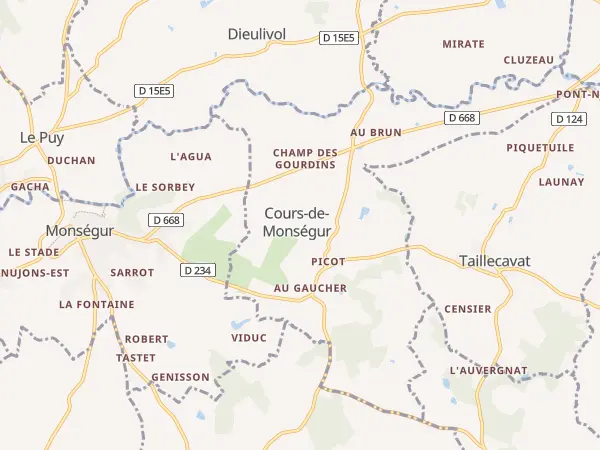 Plan de Cours-de-Monségur