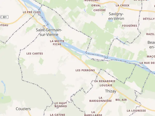 Plan de Saint-Germain-sur-Vienne