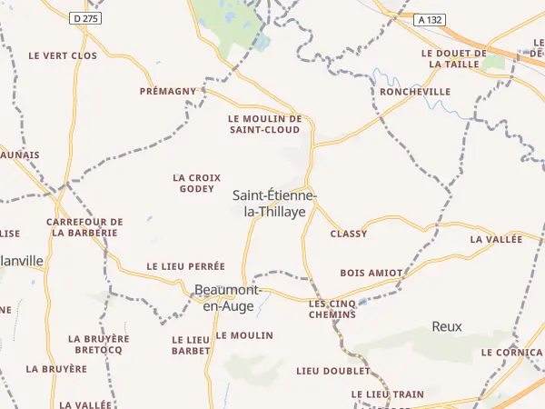 Plan de Saint-Étienne-la-Thillaye
