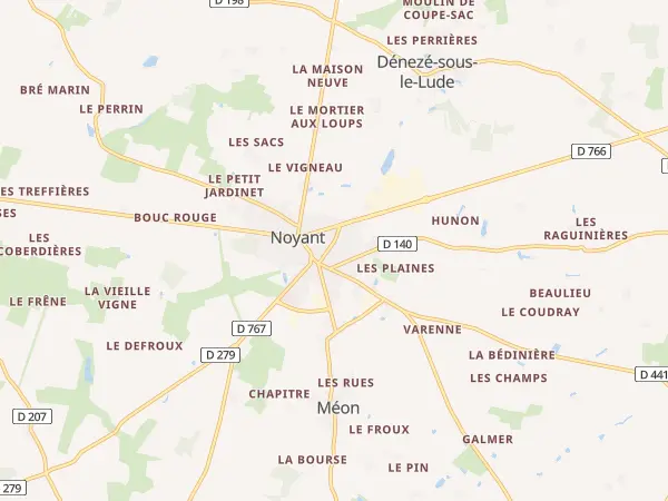 Plan de Noyant-Villages