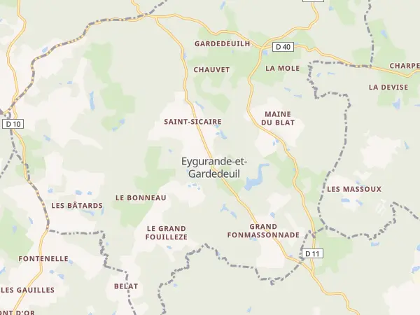 Plan de Eygurande-et-Gardedeuil