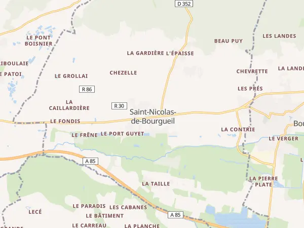 Plan de Saint-Nicolas-de-Bourgueil