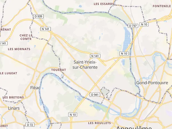 Plan de Saint-Yrieix-sur-Charente