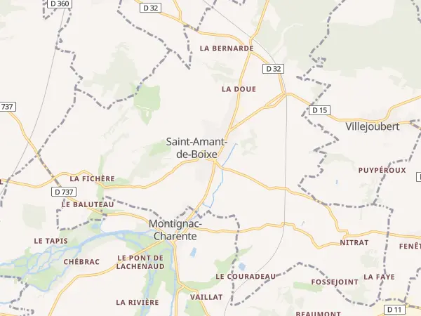 Plan de Saint-Amant-de-Boixe