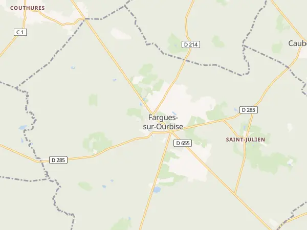 Plan de Fargues-sur-Ourbise