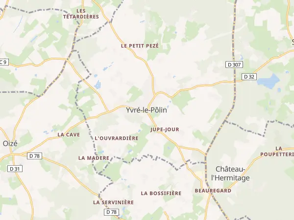Plan de Yvré-le-Pôlin