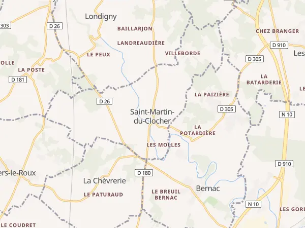 Plan de Saint-Martin-du-Clocher