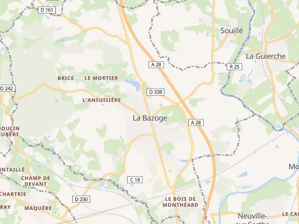 Plan de La Bazoge