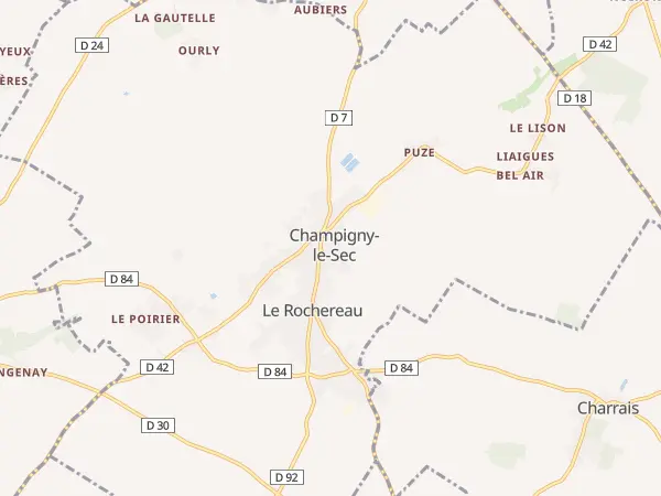 Plan de Champigny en Rochereau