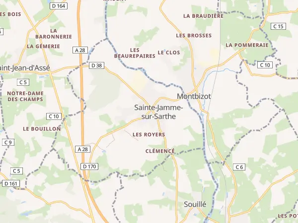 Plan de Sainte-Jamme-sur-Sarthe