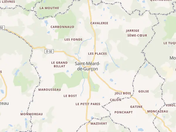 Plan de Saint-Méard-de-Gurçon