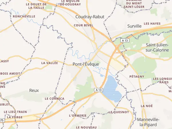 Plan de Pont-l’Évêque