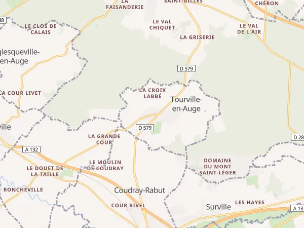 Plan de Tourville-en-Auge