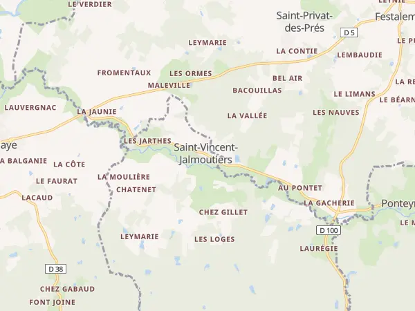 Plan de Saint-Vincent-Jalmoutiers