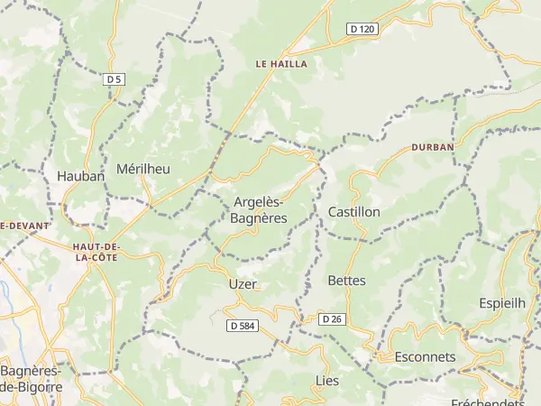 Plan de Argelès-Bagnères