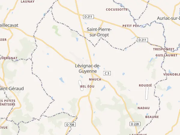 Plan de Lévignac-de-Guyenne