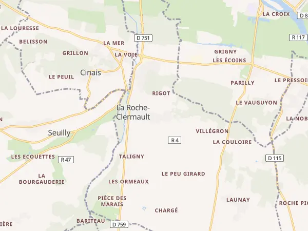 Plan de La Roche-Clermault