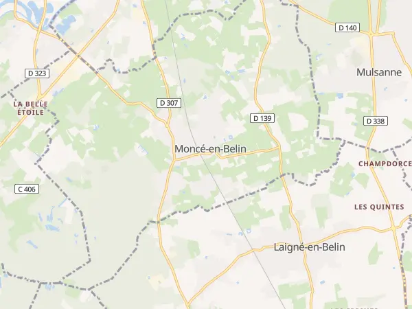 Plan de Moncé-en-Belin