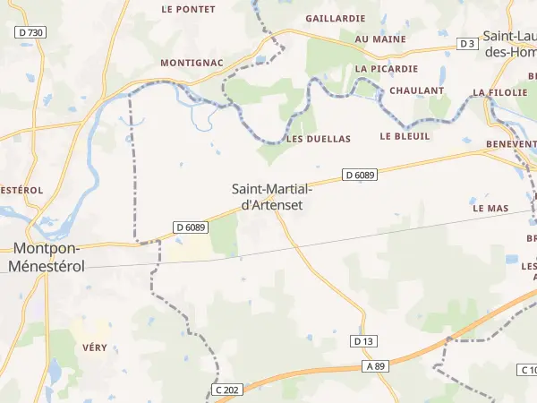 Plan de Saint-Martial-d’Artenset