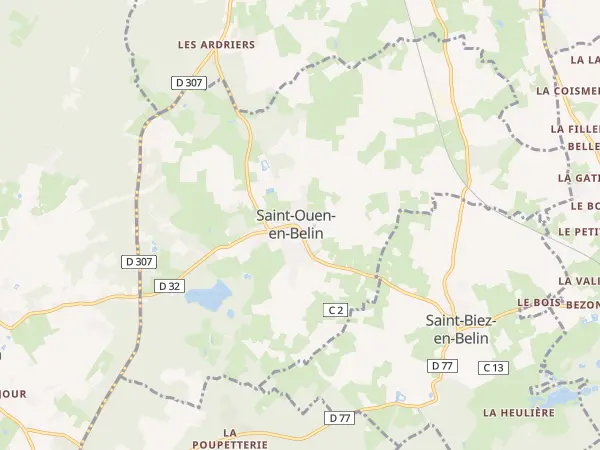 Plan de Saint-Ouen-en-Belin