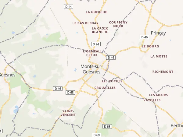 Plan de Monts-sur-Guesnes