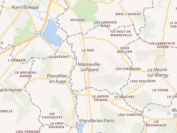 Plan de Manneville-la-Pipard