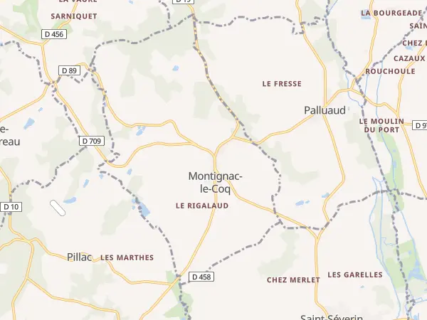 Plan de Montignac-le-Coq