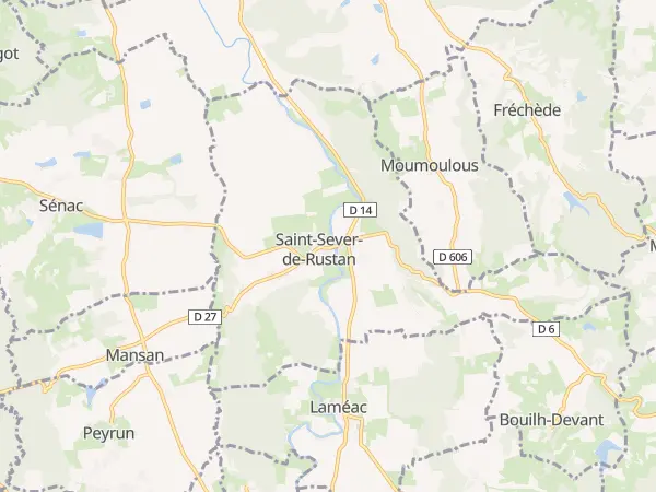 Plan de Saint-Sever-de-Rustan