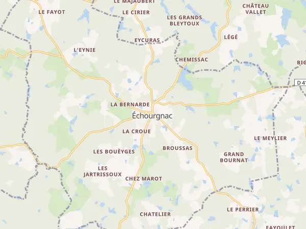 Plan de Échourgnac
