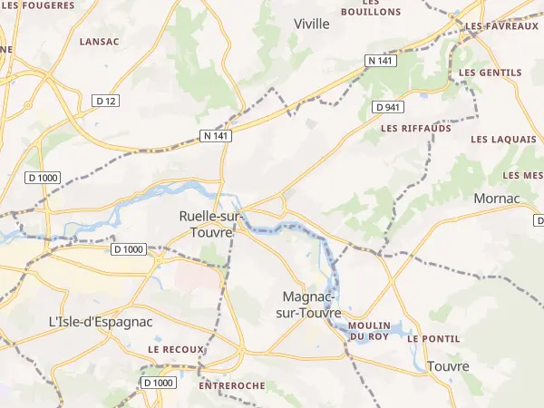 Plan de Ruelle-sur-Touvre