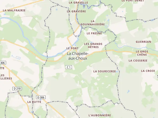 Plan de La Chapelle-aux-Choux